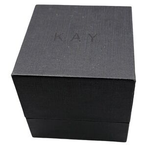 Kay Jewelers Black Textured Ring Gift Box Square Jewelry Storage Case